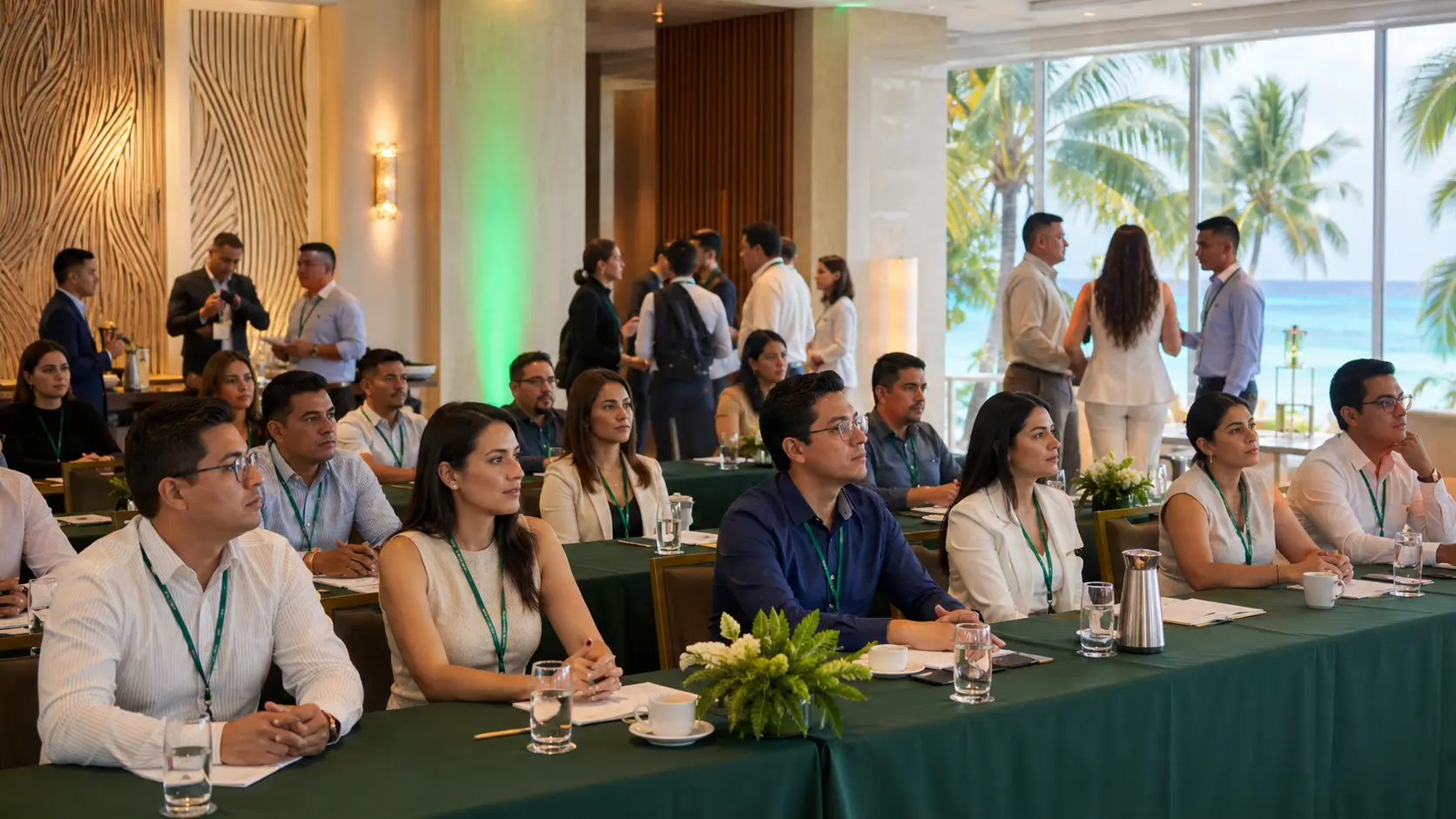 Asistentes en una conferencia